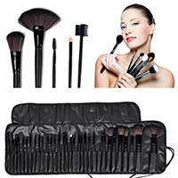 32pcs Professional Soft Cosmetic Eyebrow Shadow Makeup Brush Tool Set Kit Bag US